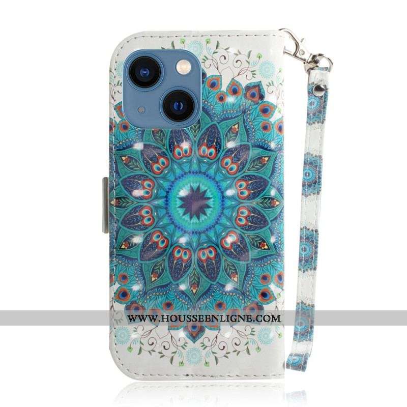 Housse iPhone 14 Plus Mandala à Lanière