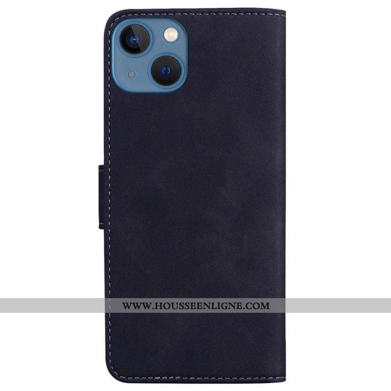 Housse iPhone 14 Plus Style Cuir Couture