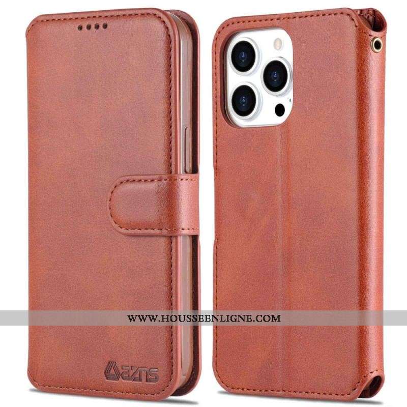 Housse iPhone 14 Pro AZNS Simili Cuir