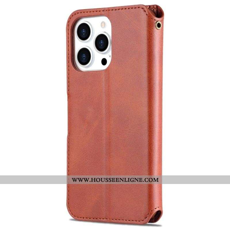 Housse iPhone 14 Pro AZNS Simili Cuir