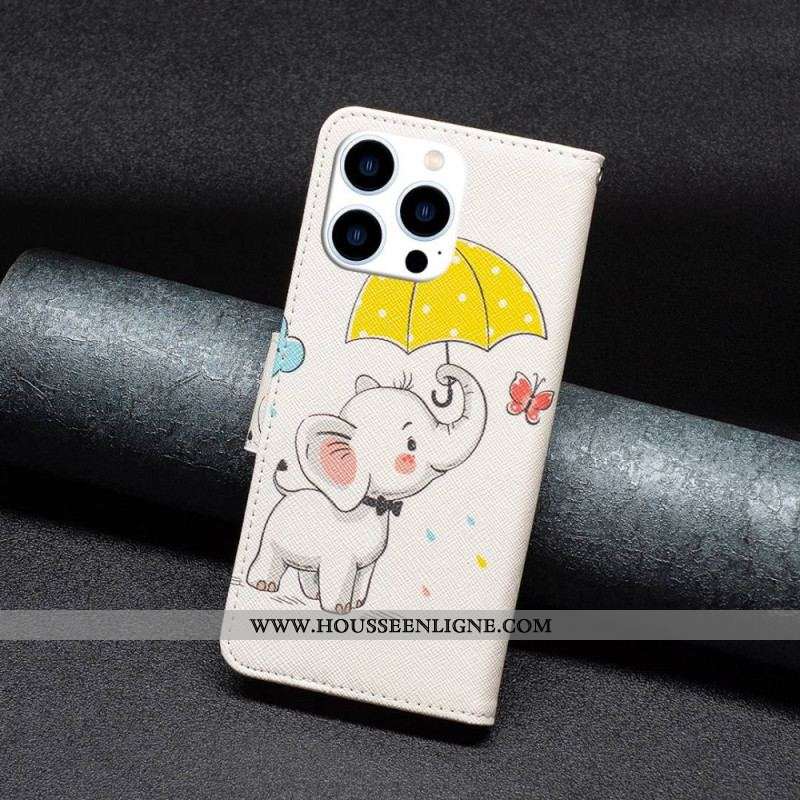 Housse iPhone 14 Pro Bébé Éléphant