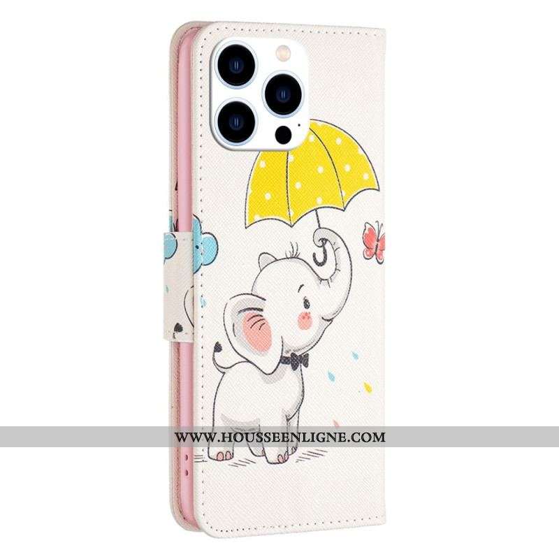 Housse iPhone 14 Pro Bébé Éléphant