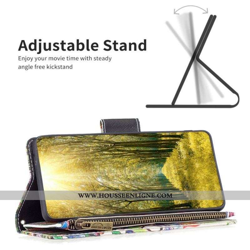 Housse iPhone 14 Pro Max Poche Zippée Arbre