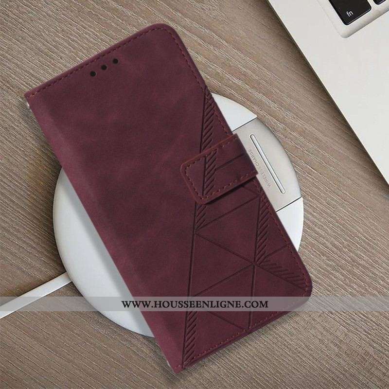 Housse iPhone 14 Pro Max Triangles à Lanière