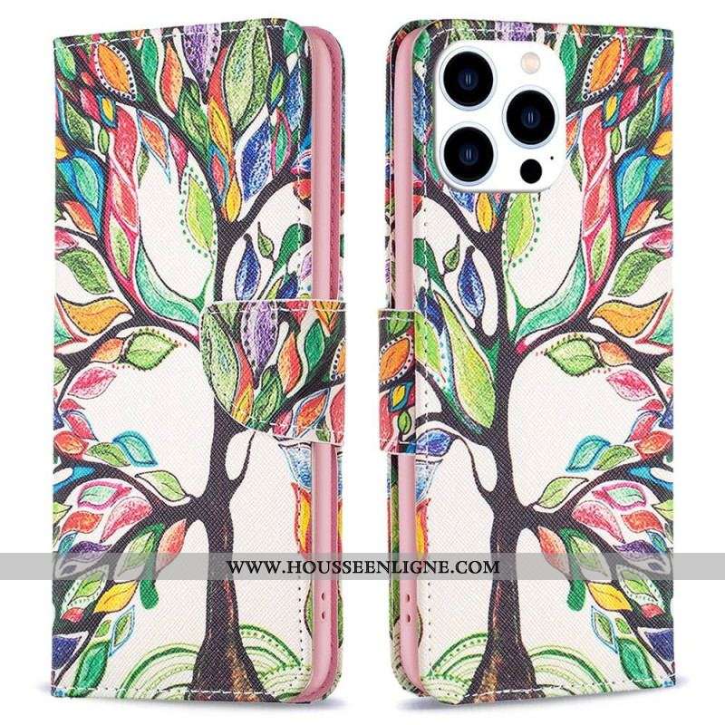 Housse iPhone 14 Pro Peinture Arbre