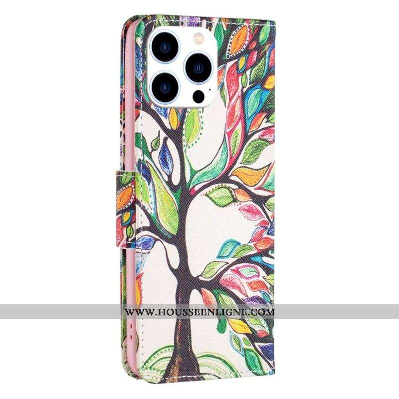 Housse iPhone 14 Pro Peinture Arbre