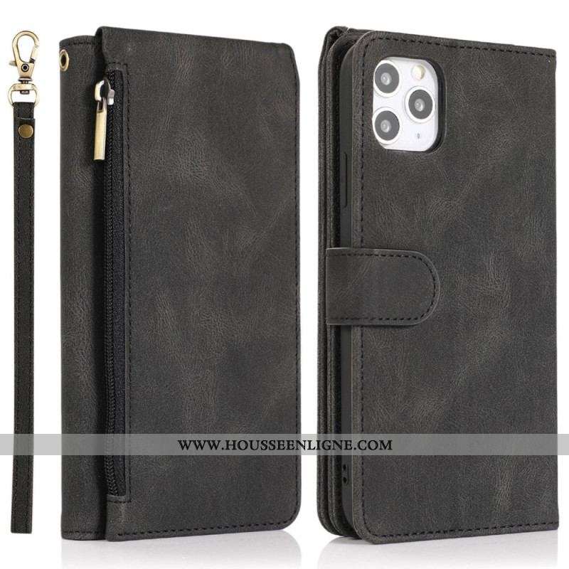 Housse iPhone 14 Pro avec Pochette Fermeture Éclair