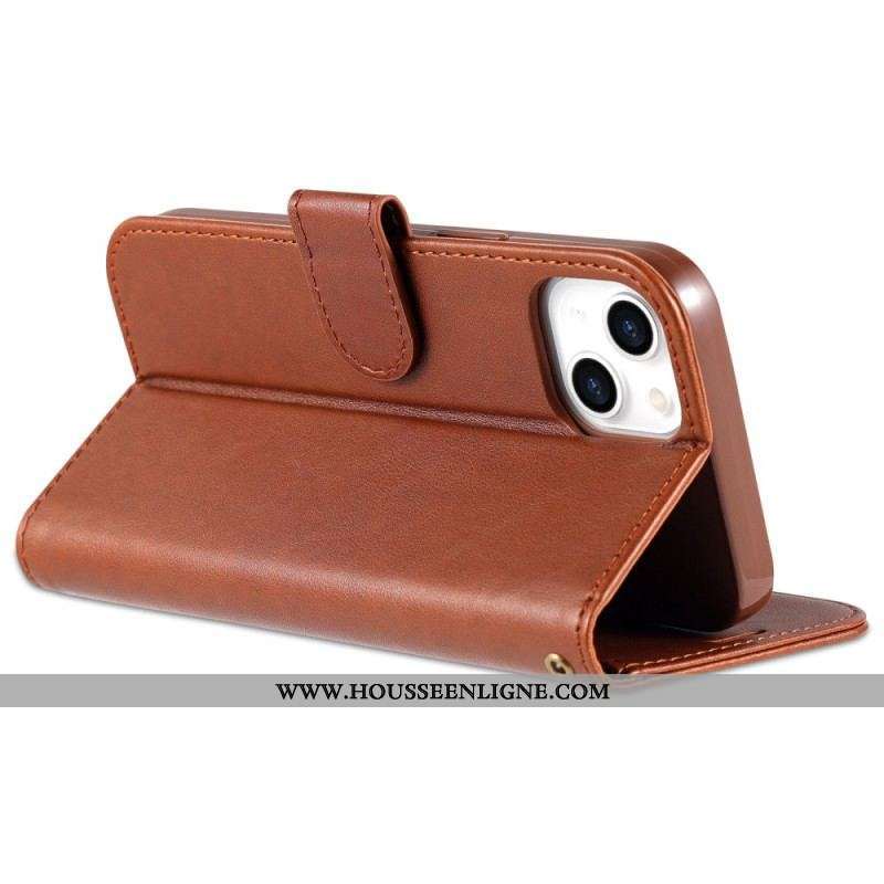 Housse iPhone 14 Style Cuir AZNS