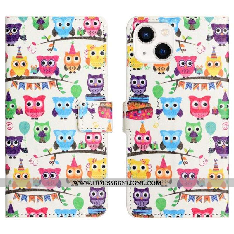 Housse iPhone 14 Tribu de Hiboux