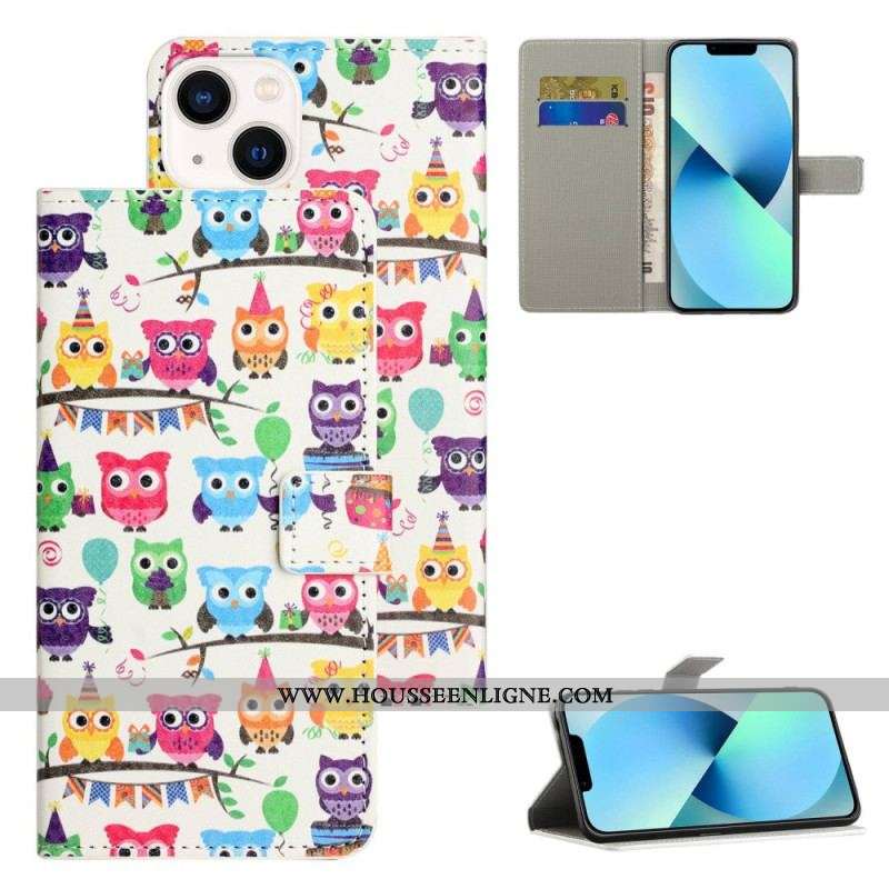 Housse iPhone 14 Tribu de Hiboux