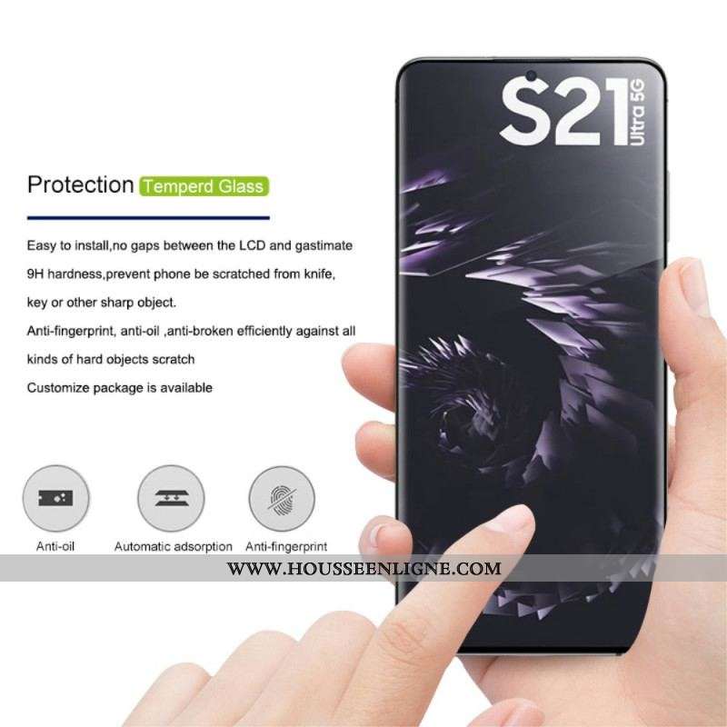 Protection en verre trempé pour Samsung Galaxy S21 Ultra 5G AMORUS