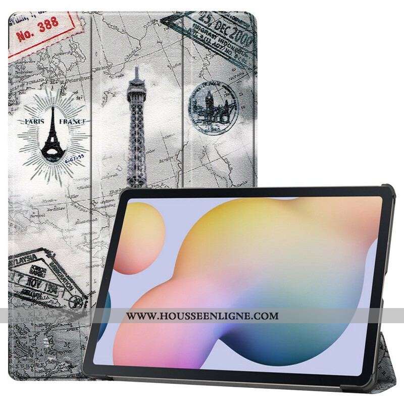 Smart Case Samsung Galaxy Tab S8 Plus / S7 Plus Renforcée Tour Eiffel