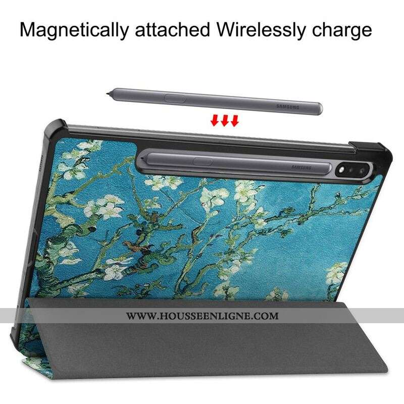 Smart Case Samsung Galaxy Tab S8 / Tab S7 Porte-Stylet Branches