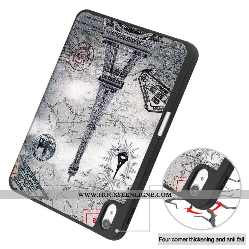 Smart Case iPad 10.9'' (2022) Porte-Stylet Tour Eiffel