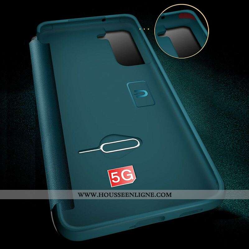 View Cover Samsung Galaxy S21 FE Simili Cuir Texturé