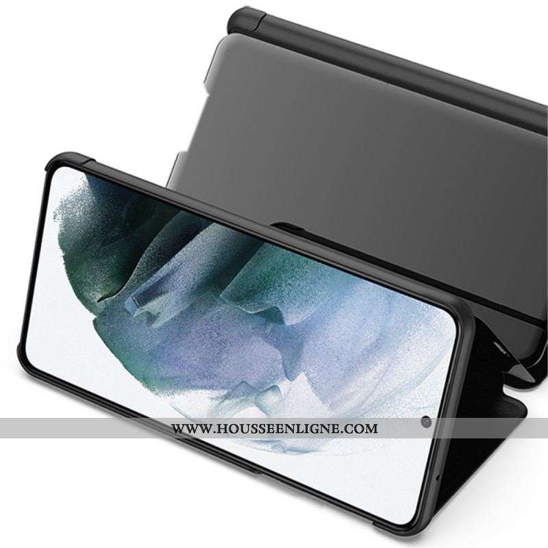 View Cover Samsung Galaxy S22 5G Miroir et Simili Cuir