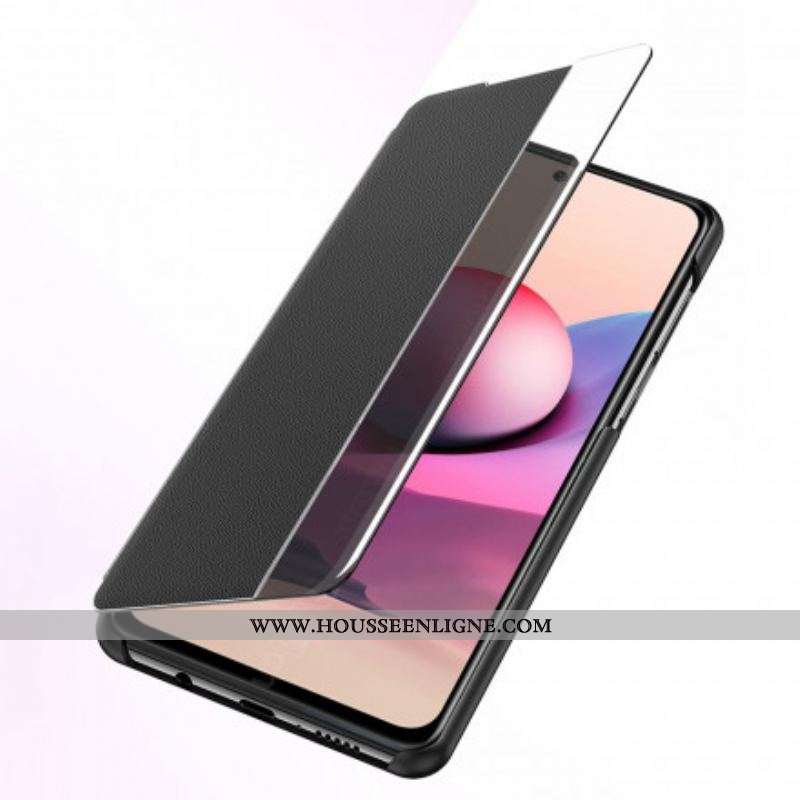 View Cover Xiaomi Redmi Note 10/10S/Poco M5s Simili Cuir Premium