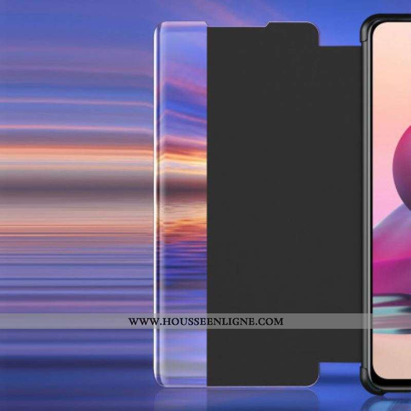 View Cover Xiaomi Redmi Note 10/10S/Poco M5s Simili Cuir Premium