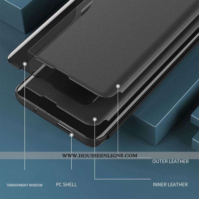 View Cover Xiaomi Redmi Note 12/Poco X5 5G Simili Cuir