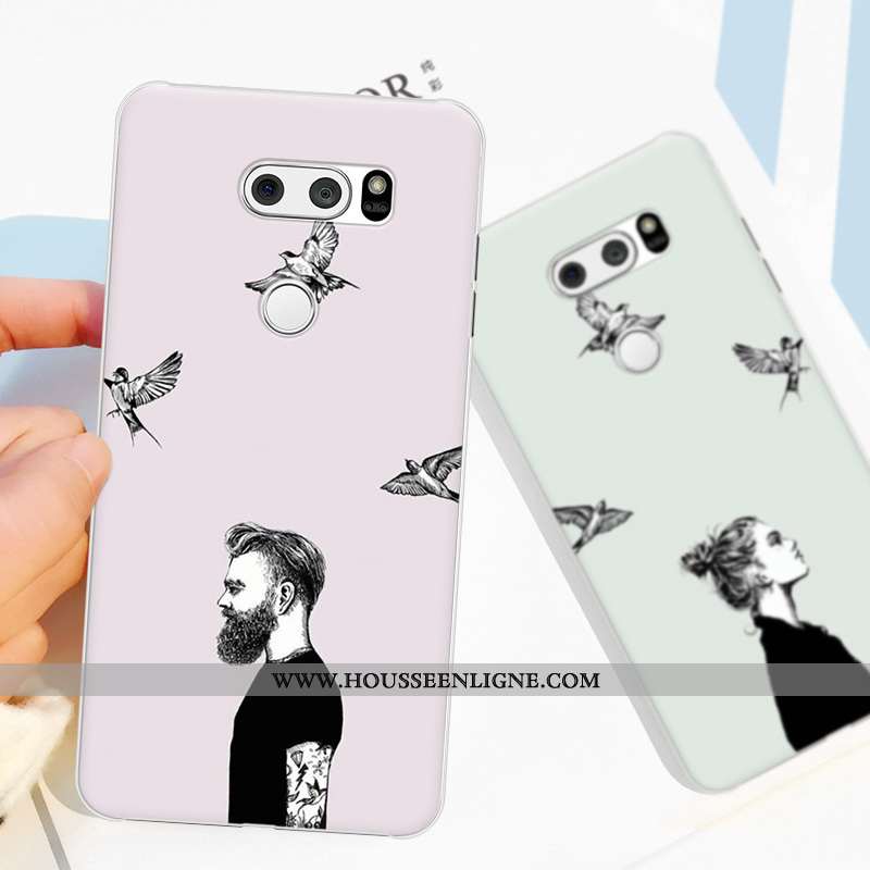 Coque Lg V30 Créatif Tendance Protection Étui Amoureux Nouveau Rose