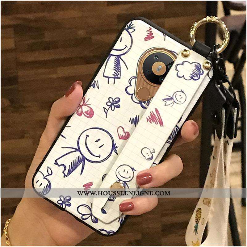 Coque Nokia 5.3 Tendance Fluide Doux Support Jaune Petit Téléphone Portable Étui