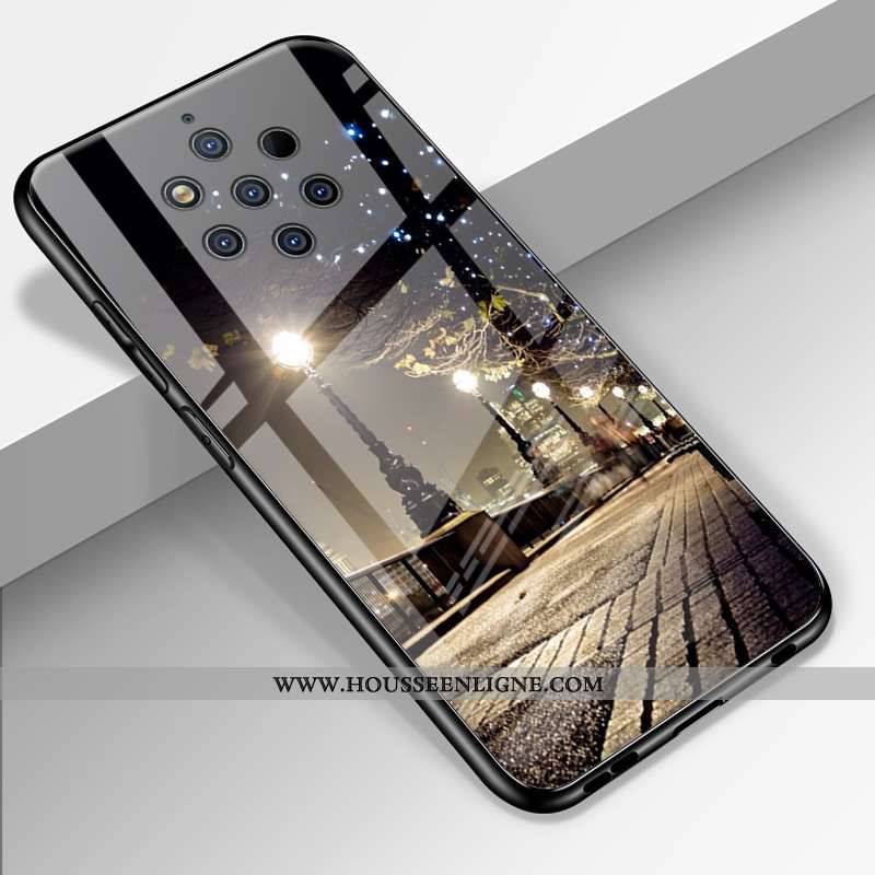 Coque Nokia 9 Pureview Fluide Doux Silicone Tendance Tout Compris Personnalisé Incassable Noir