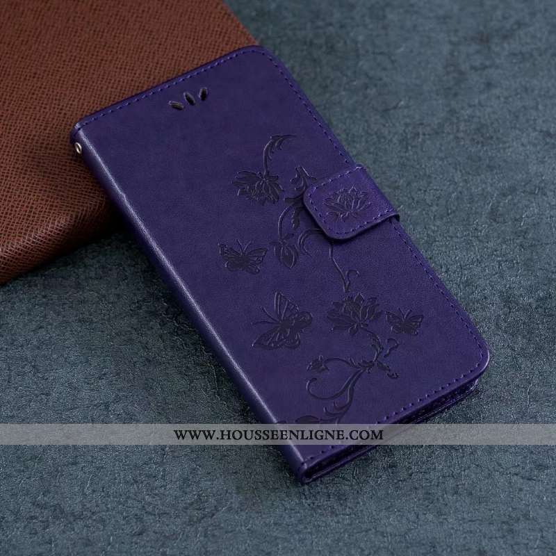 Coque Samsung Galaxy A21s Cuir Étui Violet Clamshell Téléphone Portable Étoile