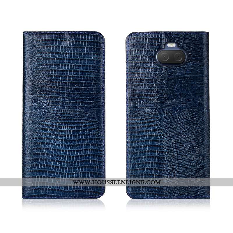 Coque Sony Xperia 10 Délavé En Daim Cuir Véritable Incassable Fluide Doux Protection Tout Compris Si