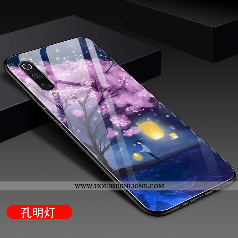 Coque Xiaomi Mi 9 Se Ultra Légère Fluide Doux Téléphone Portable Verre Nouveau Protection Violet