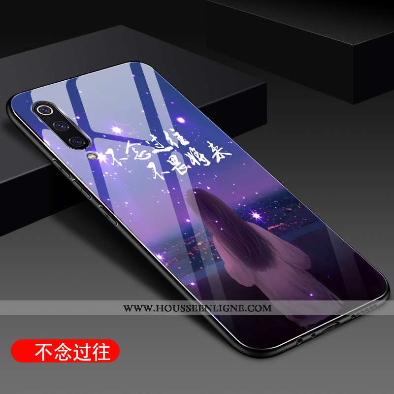 Coque Xiaomi Mi 9 Se Ultra Légère Fluide Doux Téléphone Portable Verre Nouveau Protection Violet