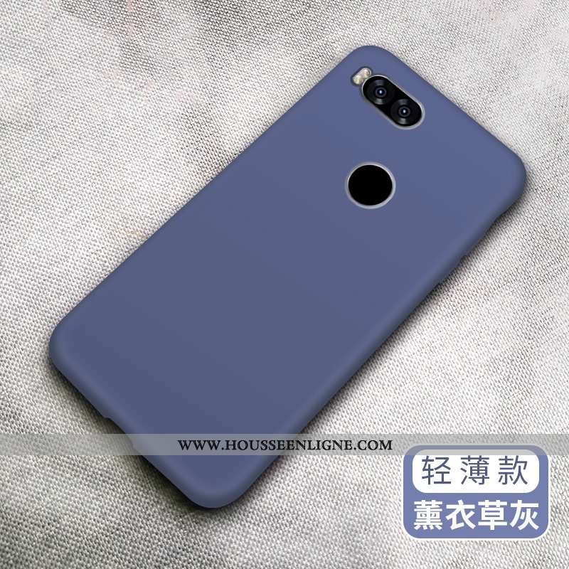 Coque Xiaomi Mi A1 Fluide Doux Silicone Incassable Couleur Unie Étui Créatif Verte