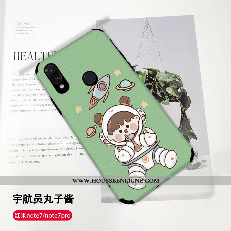 Coque Xiaomi Redmi Note 7 Cuir Modèle Fleurie Ballon Dessin Animé Soie Mulberry Rouge Téléphone Port