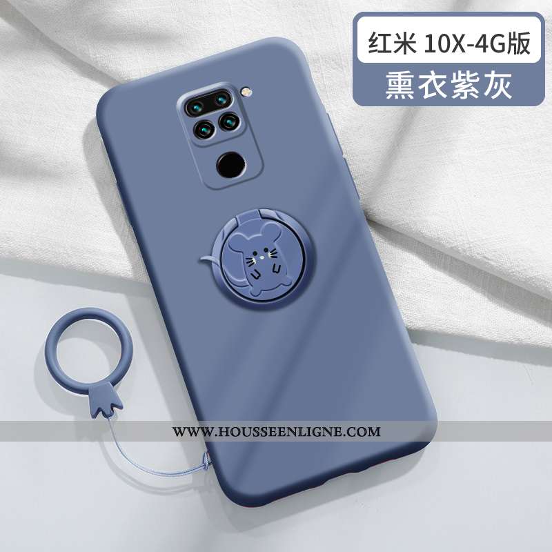 Coque Xiaomi Redmi Note 9 Fluide Doux Silicone Personnalité Nouveau Légère Créatif Protection Bleu