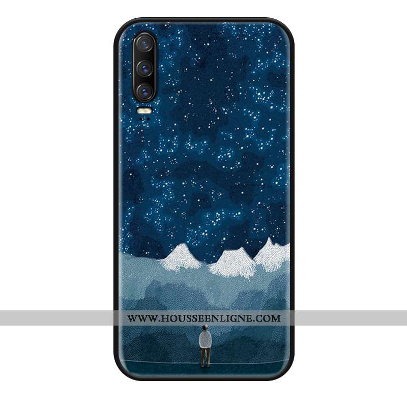 Housse Huawei P30 Gaufrage Silicone Étui Délavé En Daim Mode Personnalité Coque Jaune