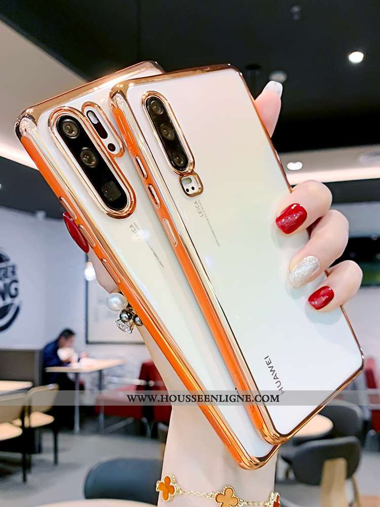 Housse Huawei P30 Pro Fluide Doux Silicone Tout Compris Téléphone Portable Incassable Légère Simple 