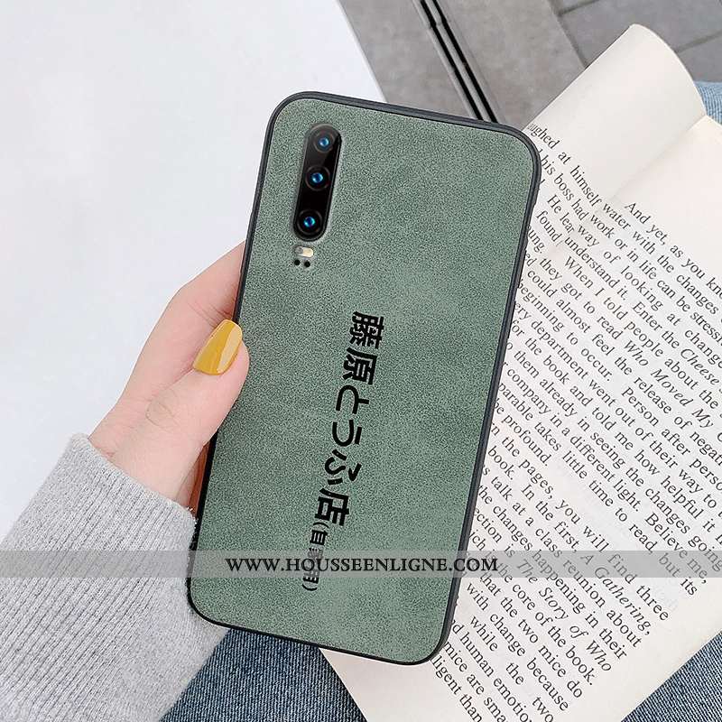 Housse Huawei P30 Protection Créatif Étui Business Ultra Téléphone Portable Silicone Verte