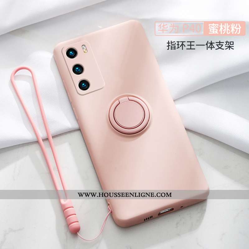 Housse Huawei P30 Silicone Mode Créatif Frais Net Rouge Support Vent Rose