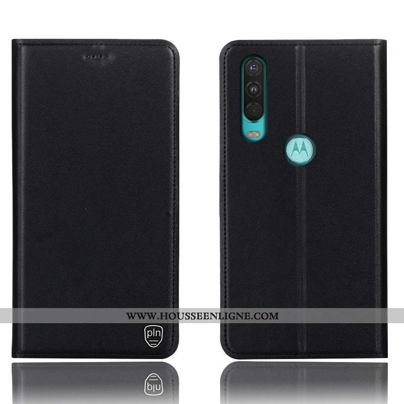 Housse Motorola One Action Cuir Véritable Protection Téléphone Portable 2020 Tout Compris Incassable