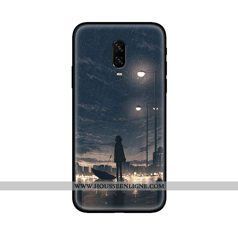 Housse Oneplus 6t Tendance Légère Étui Coque Modèle Fleurie Étoile Ultra Violet