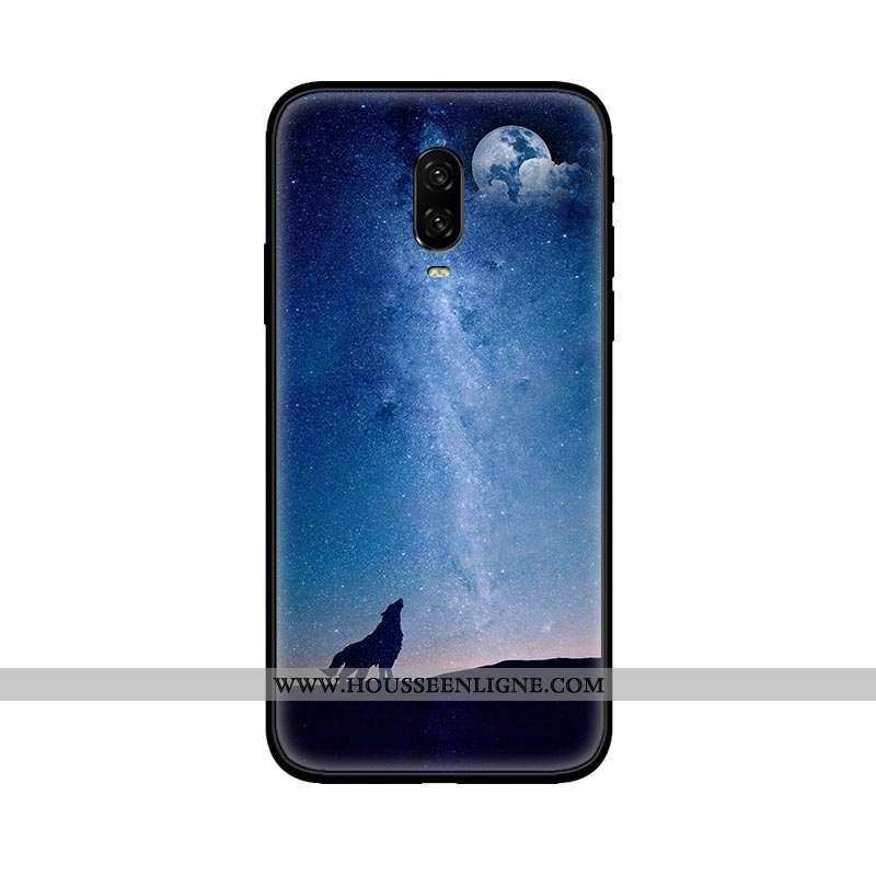 Housse Oneplus 6t Tendance Légère Étui Coque Modèle Fleurie Étoile Ultra Violet