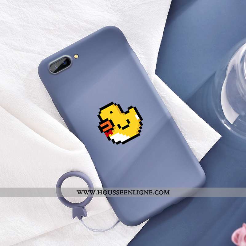 Housse Oppo A5 Ultra Légère Bleu Créatif Cœur Étui Jaune