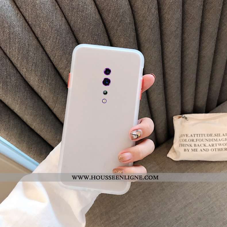 Housse Oppo Reno Z Fluide Doux Silicone Délavé En Daim Étui Incassable Tendance Protection Rouge