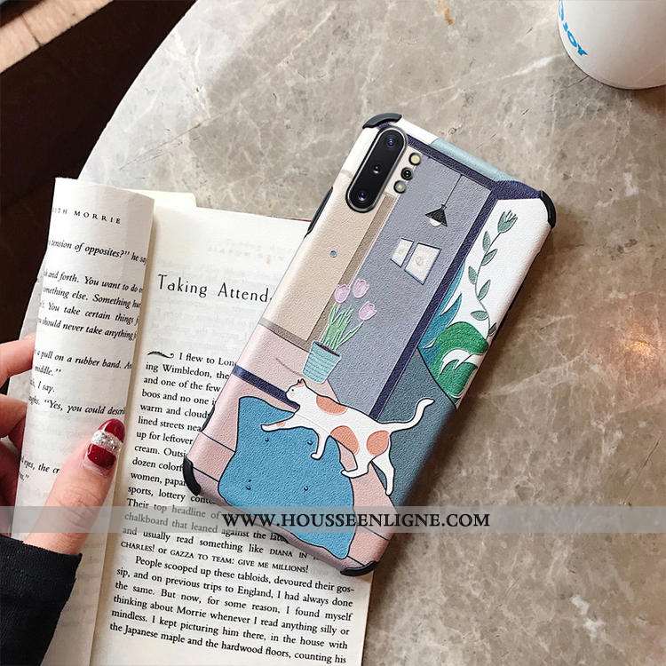 Housse Samsung Galaxy Note 10+ Protection Modèle Fleurie Soie Mulberry Mode Étoile Gris Étui