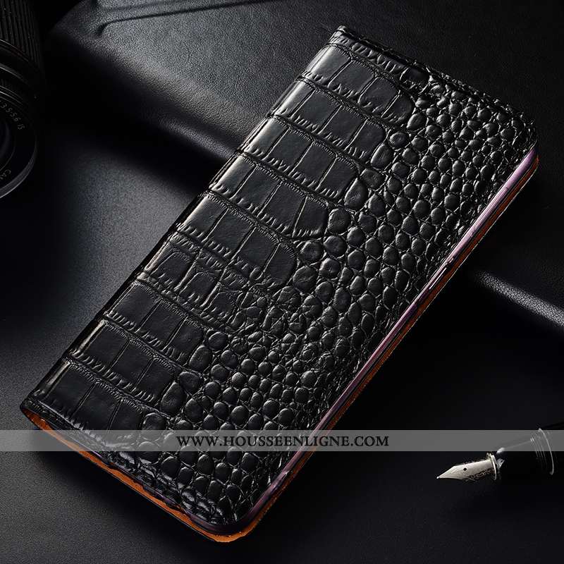 Étui Moto G7 Power Cuir Véritable Protection Téléphone Portable Crocodile Rouge Incassable