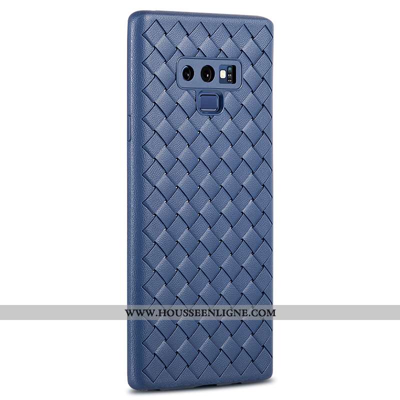 Étui Samsung Galaxy Note 9 Silicone Protection Tout Compris Téléphone Portable Net Rouge Cuir Violet