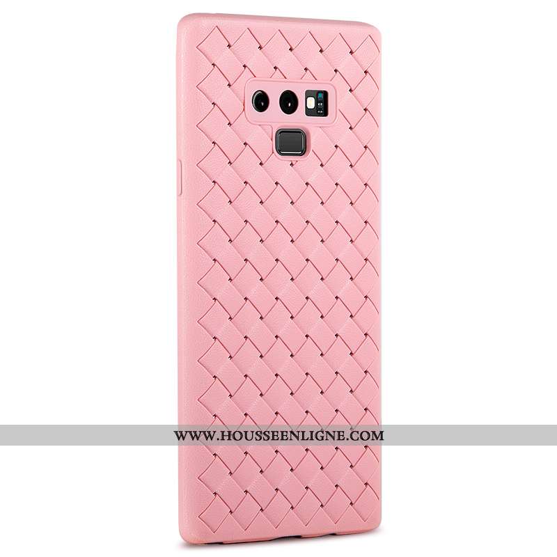 Étui Samsung Galaxy Note 9 Silicone Protection Tout Compris Téléphone Portable Net Rouge Cuir Violet