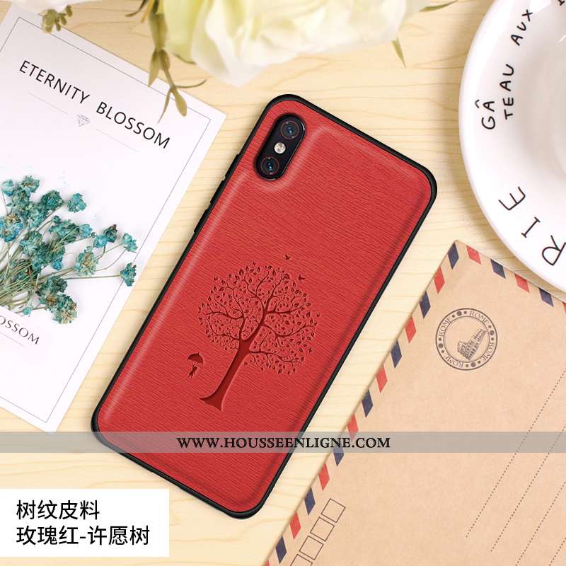 Étui Xiaomi Mi 8 Pro Tendance Cuir Coque Protection Tout Compris Nouveau Orange