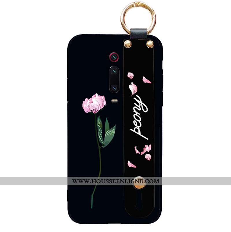 Étui Xiaomi Mi 9t Créatif Tendance Frais Support Simple Pivoine Blanche