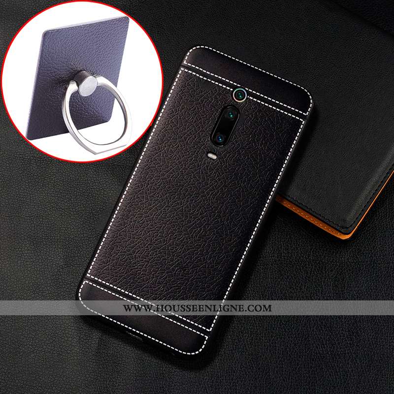 Étui Xiaomi Mi 9t Pro Délavé En Daim Cuir Silicone Protection Membrane Fluide Doux Marron