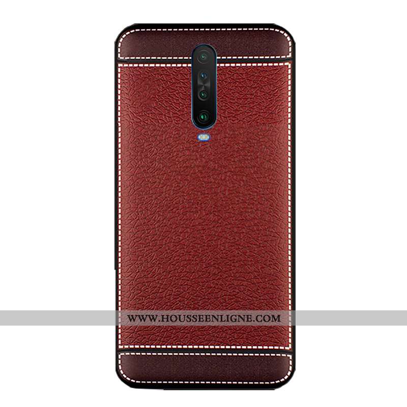 Étui Xiaomi Mi 9t Pro Délavé En Daim Cuir Silicone Protection Membrane Fluide Doux Marron